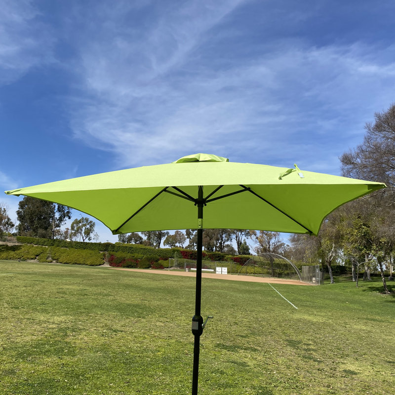 Parasol de marché carré de 6,5 pi avec vert inclinable / vert lime