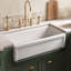 Whitehaus Collection Reversible Fireclay Kitchen Sink with Grid: Three Edge Frame, Plain Front Apron-214787919