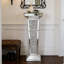Glass Mirrored  Side Table Pedestal Stand Sofa Table
