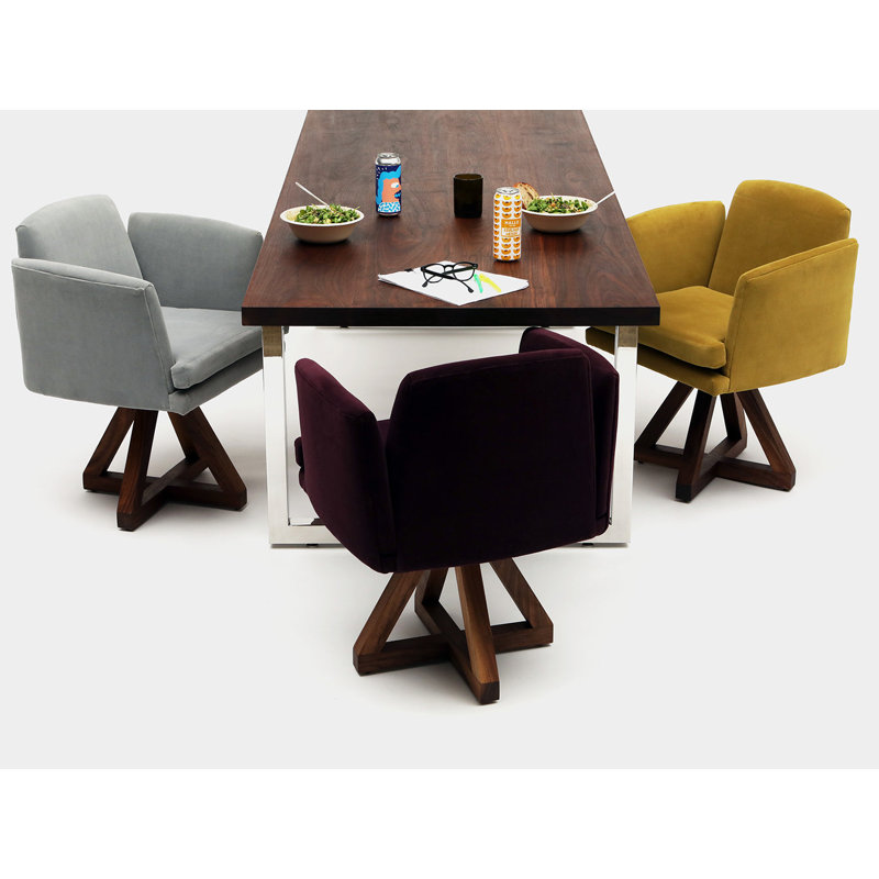 Allison 18'' H Velvet Upholstered Walnut Armchair, Bramble