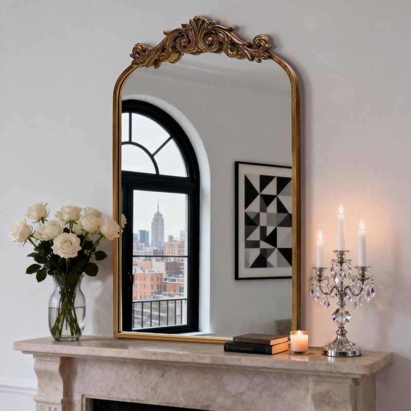Miroir d'appoint Vintage, 24 po x 36 po, Bronze Antique