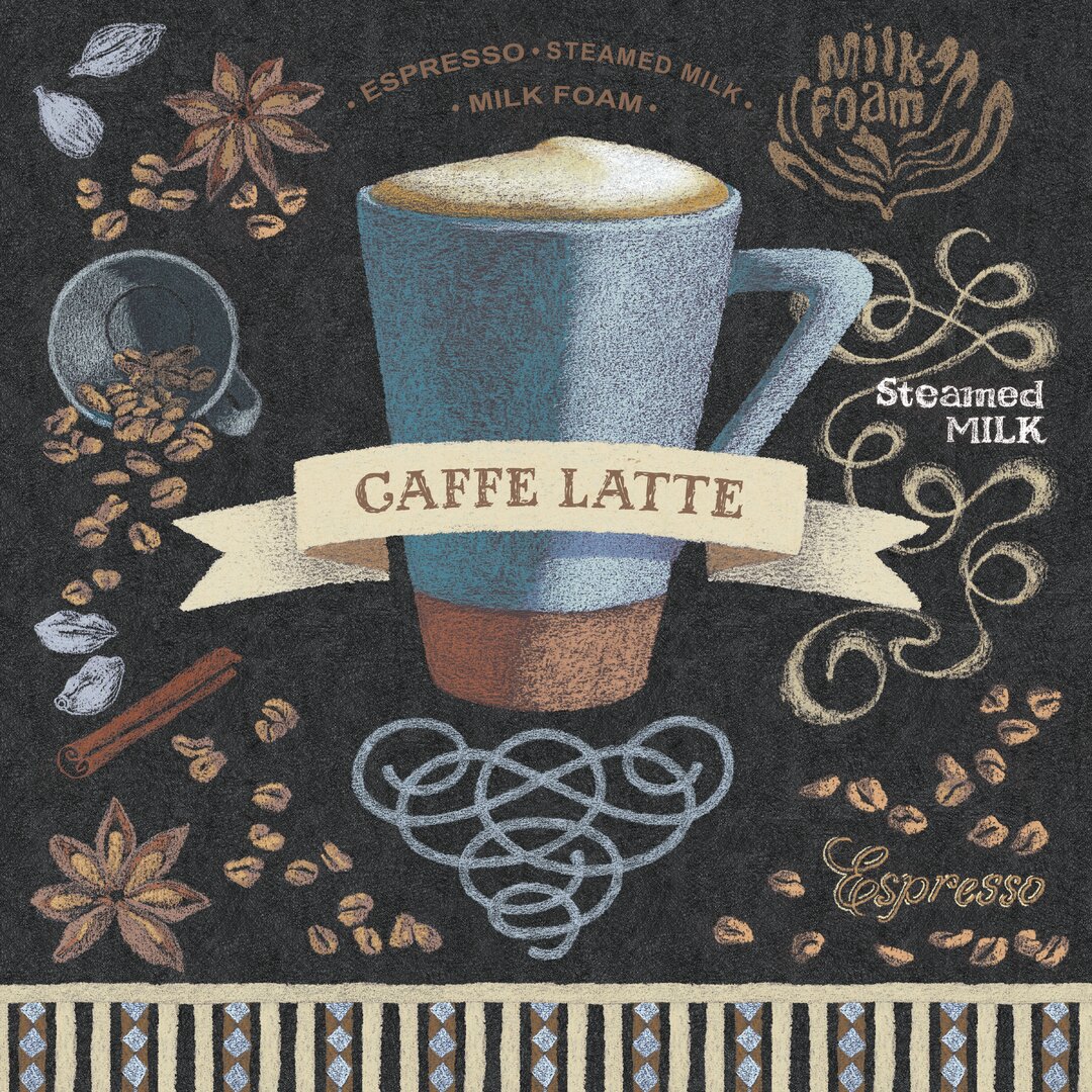 Leinwandbild Caffe Latte von Beth Grove