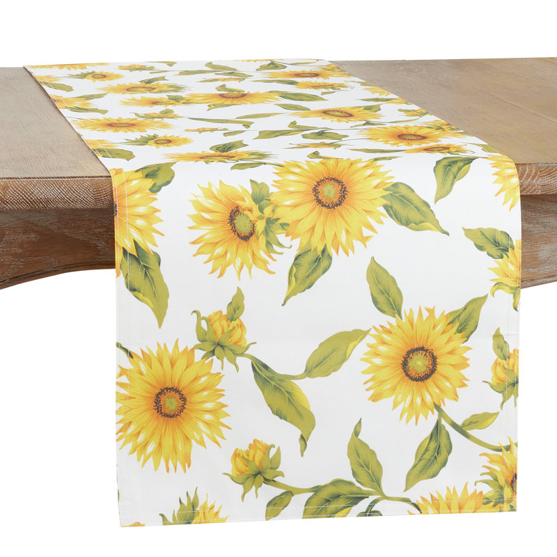 Alleyne Girassol Floral Table Runner, 16" W x 90" L