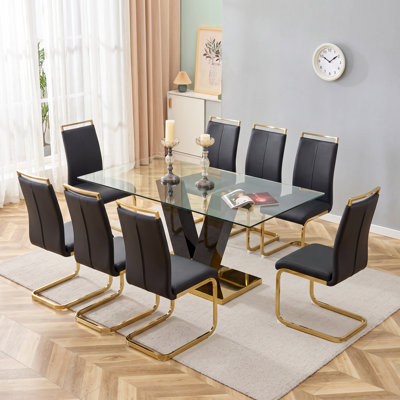 Ensemble de salle à manger 9 pièces Modern Modern