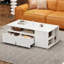 Brivon Modern LED Coffee Table With Ample Storage And Durable Particleboard Construction-125529225