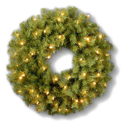 Norwood Fir Wreath with Clear Lights