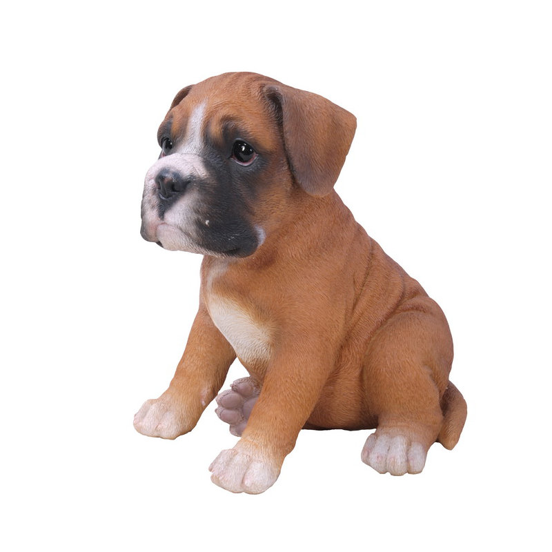 Statue de chiot boxer