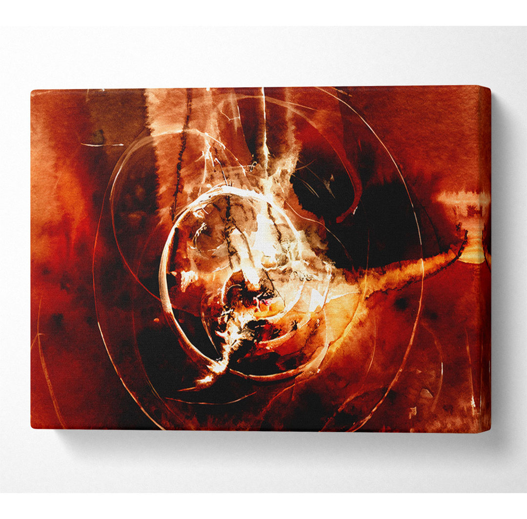 Orange Planet Of Light - Kunstdrucke auf Leinwand