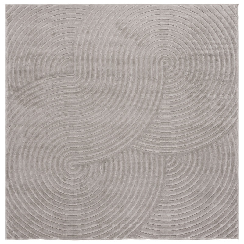 Soniea Performance Striped Rug, Square 6'7"