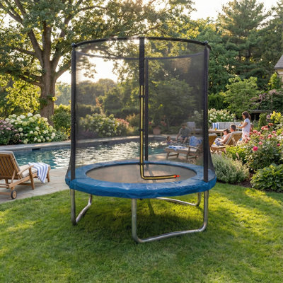 Maxway Furniture 183cm Round with Safety Enclosure Kid / Toddler Trampoline