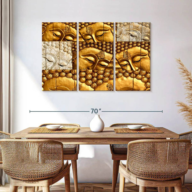Leisha Royal Buddhas, 36" H x 57" W