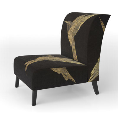 Chaise rembourrée Hummingbird - Fauteuil de chambre Mystical Hummingbird