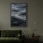 Art mural encadré, impression abstraite de paysage bleu pour décor de salon-118150369-118150370-120328065