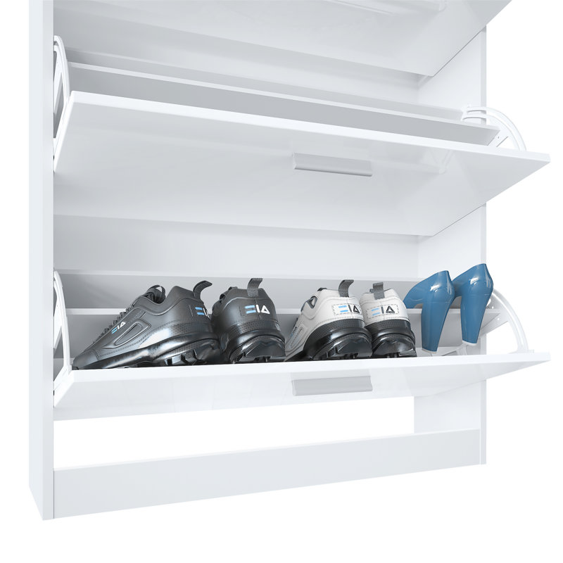 Alane 24 Pair Flip Down Shoe Storage, Avola anthracite/White (matt), No