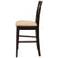2 tabourets de comptoir en beige et cappuccino - convient à diverses occasions (de 2) pour un rassemblement confortable