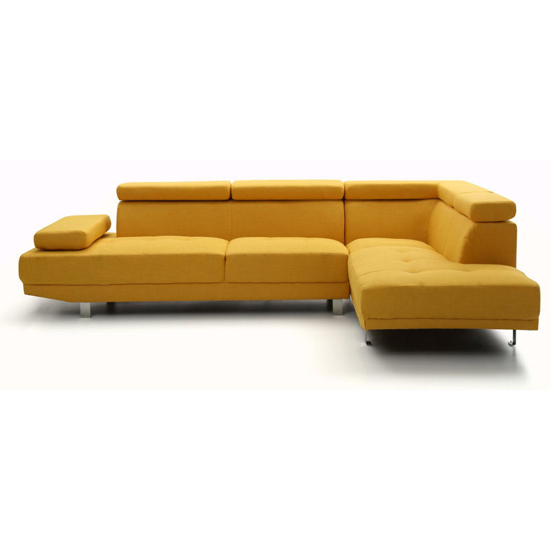 Canapé modulaire Riveredge (sans repose-pieds), jaune, Jaune