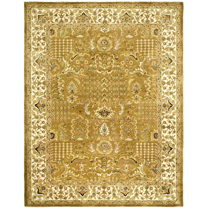 Chattooga Oriental Hand-Tufted Wool Gold Area Rug, Rectangle 7'6" x 9'6"