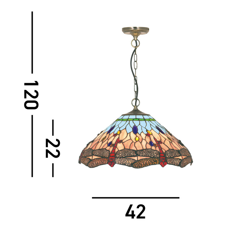 Dnkirk 1 - Light Antique Brass Cone Pendant