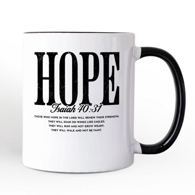 Hope Isaiah 40:31 Christian Mug, Faith Scripture Encouragement Gift with Custom Name