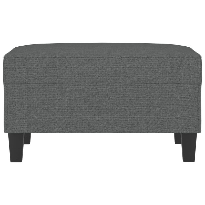 Repose-pieds avec repose-pieds Ashlon, 100 % polyester gris foncé