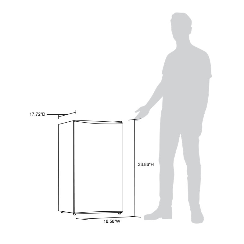 Compact Silver Energy Star Mini Refrigerator with Freezer