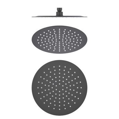 Pomme de douche circulaire à profil ultra mince en métal 10 po 1,75 gallons par minute