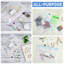 Multicolore, 50 pièces, pochettes à fermeture à glissière en filet, rangement en PVC imperméable pour documents, casse-têtes, format lettre A4
