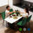  Set Of 4 Modern Velvet Dining Chairs, Comfy High Back Armless Side Chairs For Living Room, Kitchen, Office, Green-1079937067