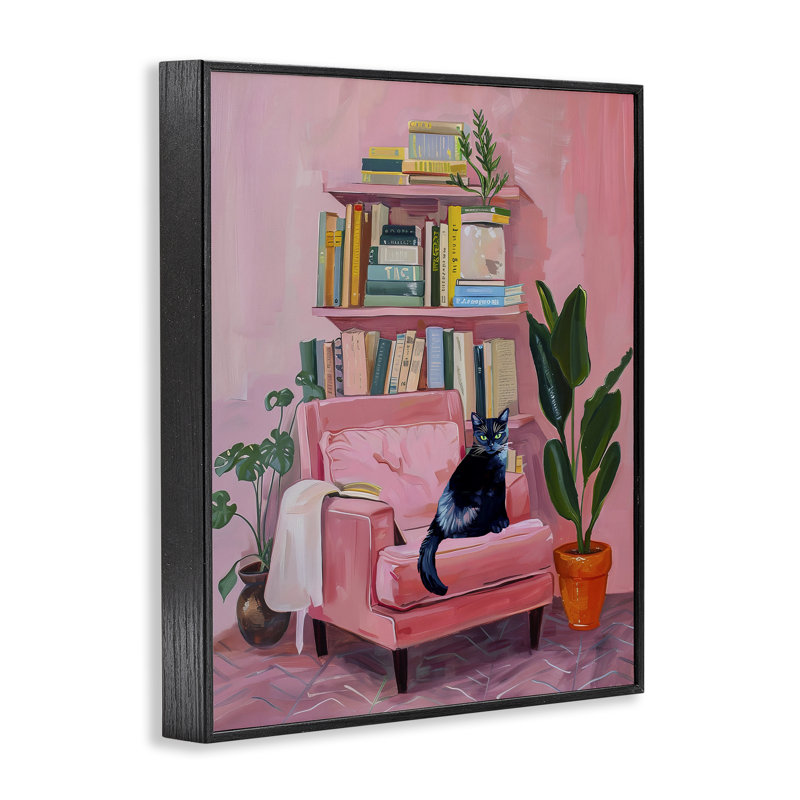 Estampe numérique Calm & Cozy Pink, design par Lil 'Rue, Giclée encadrée noir minuit, H 20 po x l 16 po