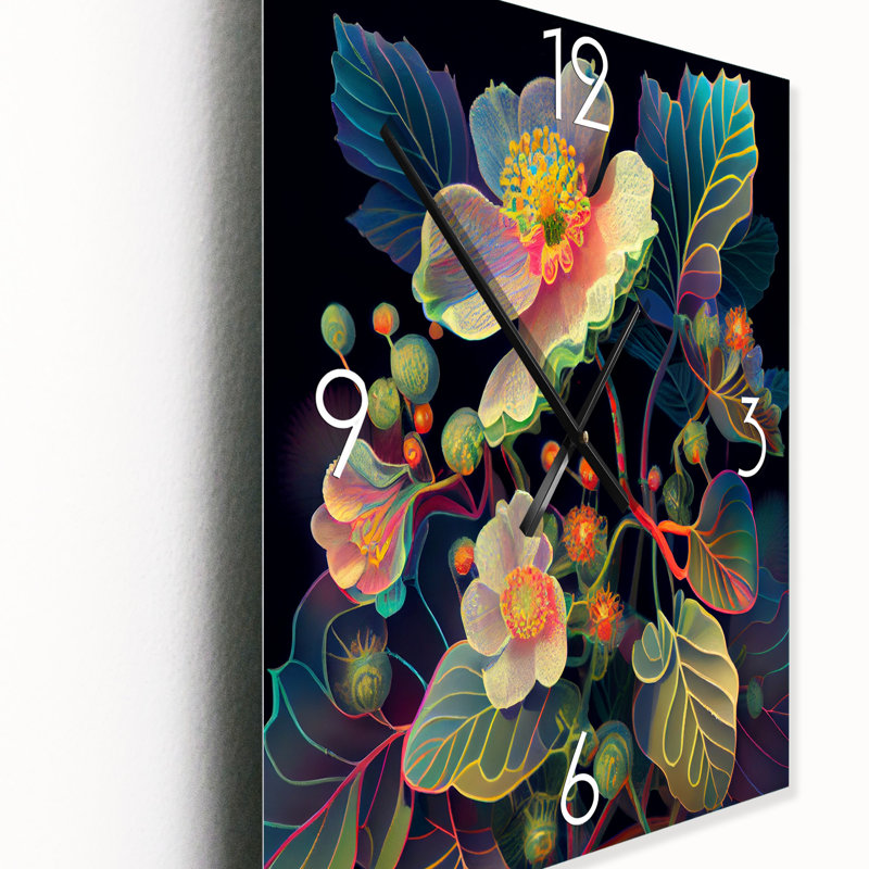 Hidefumi - Très grandes horloges murales florales, Grand