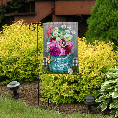 Floral Basket Garden Flag