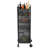 Kitchen Storage Cart,Rotating Trolley on Wheels,Metal Wire Shelf with Top Lid