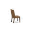 L'ensemble de mobilier de salle à manger 3 pièces comprend une table de salle à manger ronde avec piédestal et 2 chaises Parsons en tissu brun, acajou-844682066-844682077-844682067