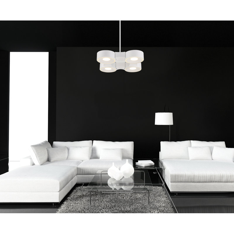 Luminaire suspendu géométrique 4 lumières Stavro