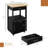Rolling Kitchen Island With Single Door Cabinet, Kitchen Cart On Swivel Wheels, Coffee Cart Microwave Stand For Dining Room-340993384