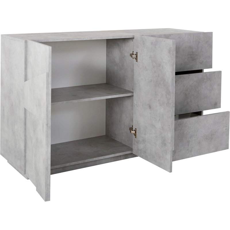 Akyah 142.9cm Sideboard, Concrete Bronx