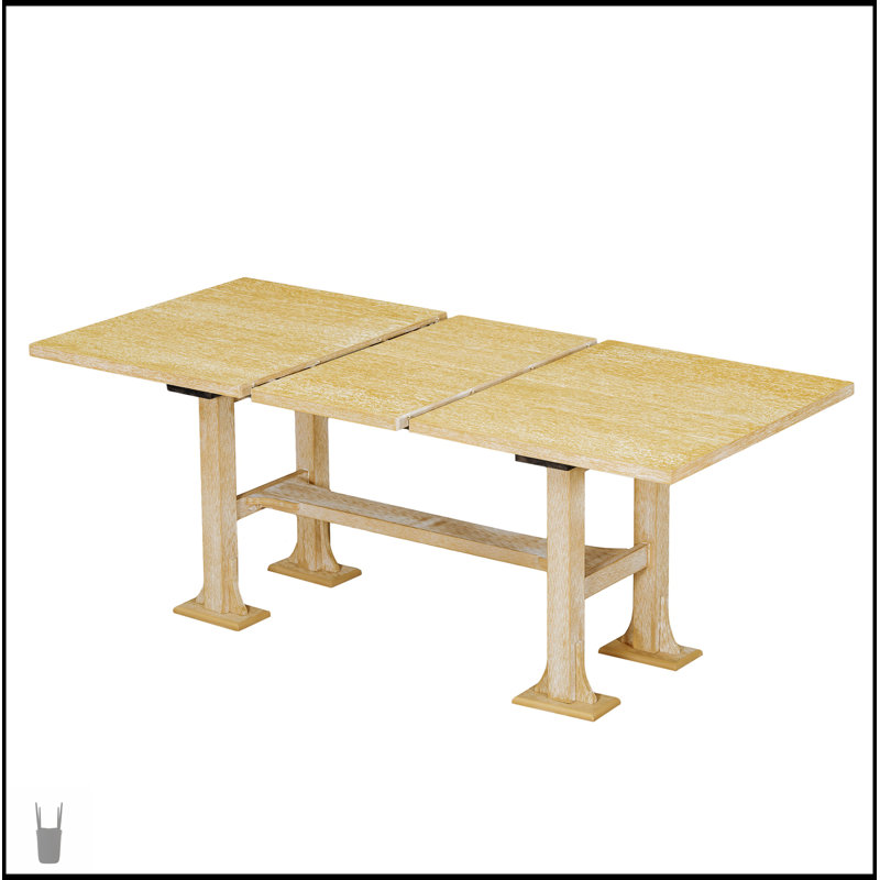 Ensemble de table de salle à manger extensible Farmhouse avec rallonge amovible, chaises rembourrées et banc pour des sièges polyvalents