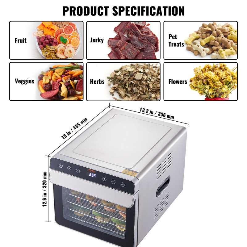 VEVOR 6 Trays 700W Food Dehydrator