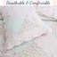Ensemble de courtepointe réversible rose clair / vert clair -31380198