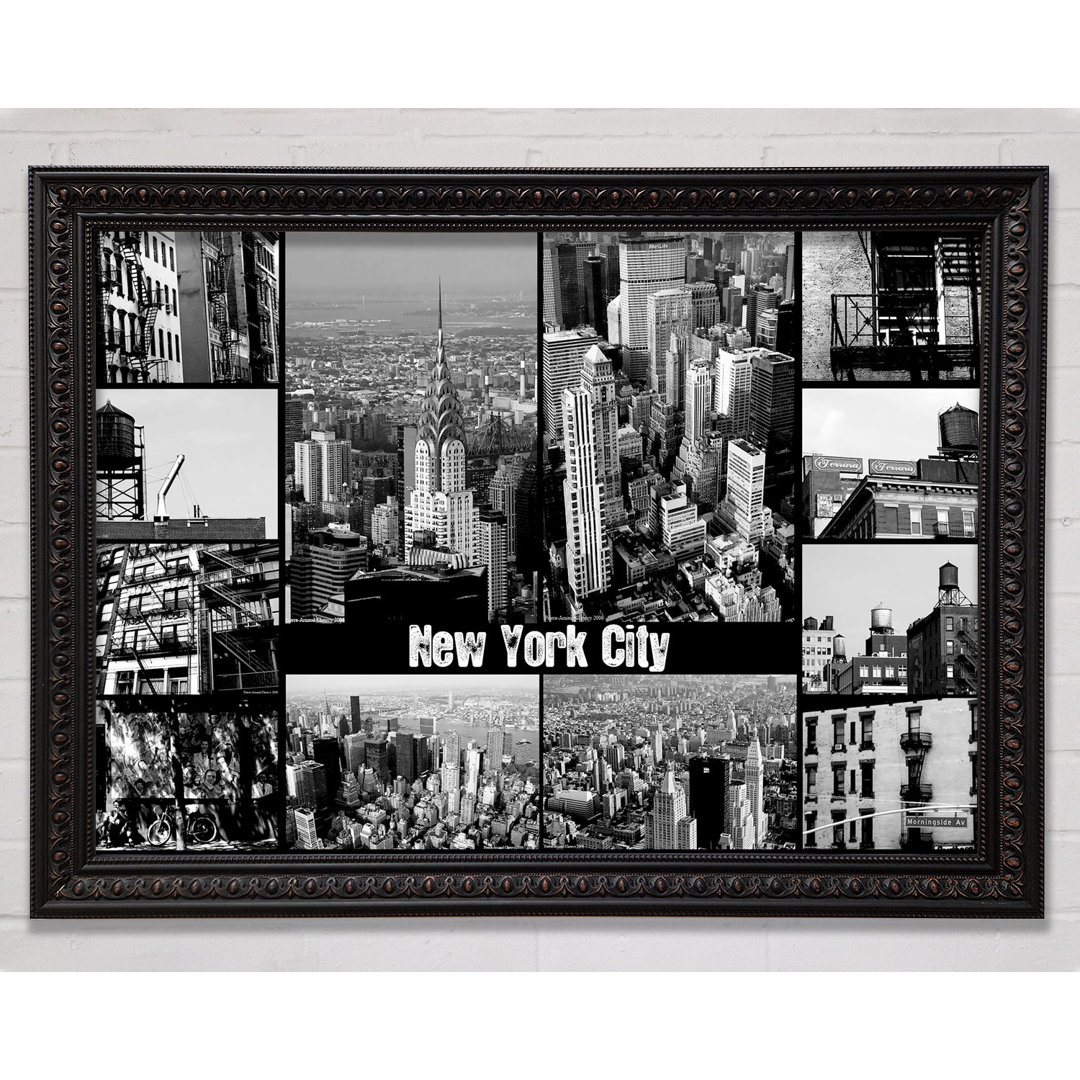 New York City Collage - Einzelne Bilderrahmen Kunstdrucke