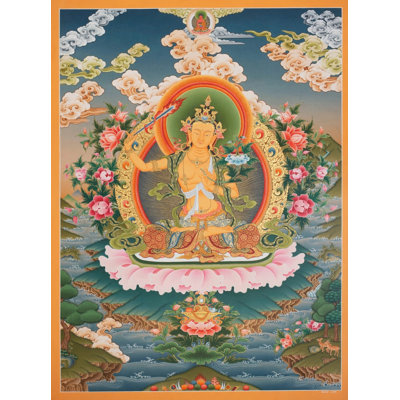 Manjushree Thangka (Brocadeless Thangka)
