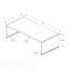Contemporary Modern Rectangular Accent Cocktail Coffee Table 44"L Grey Laminate Clear Tempered Glass-896100650