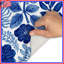 Tapis de bain bleu Botanical Illustration-1798259925