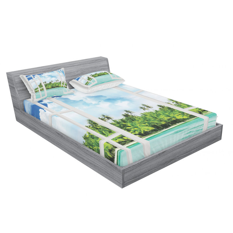 Microfiber Sheet Set, Queen Sheet Set + Fitted Sheet + 2 Pillowcases