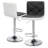 Modern Adjustable Bar Stools, Faux Leather Swivel Counter Height Barstools Chairs with Footrest-91760924
