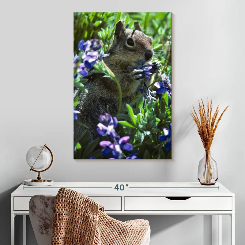 Brampt Lupine Eating Squirrel, 30" H x 20" W
