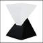 Table d'appoint moderne et géométrique MGO - Table de bout intérieure et extérieure deux tons élégante pour le salon et le patio, durable et polyvalente-1473209081