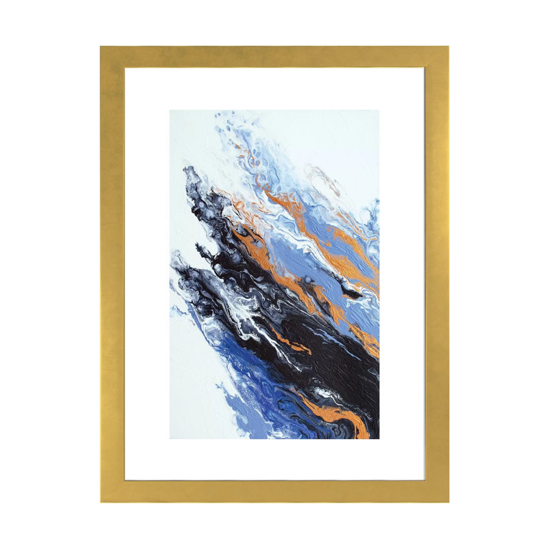 " Composure " by Spellbound Fine Art, 24" H x 16" W x 1" D, White, Gold Framed Paper