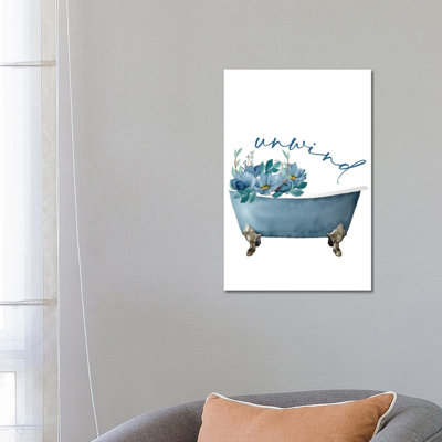 French Blue I 1 Piece Wrapped Canvas Wall Art