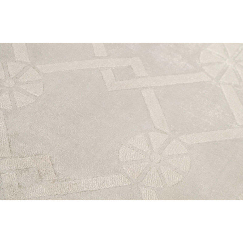 Geometric Area Rug in Silver, Rectangle 9' x 12'